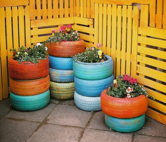 Ideas to Decorate the Garden Using Used Tyre | Upcycle Art